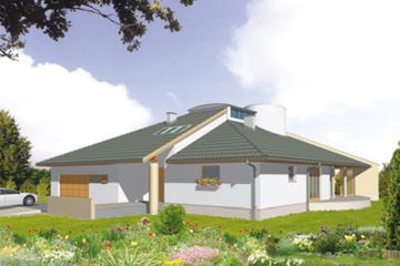  Projekt domu Zawilec (KSA1342) - projekt domu parterowego z poddaszem - Zdjęcie 2