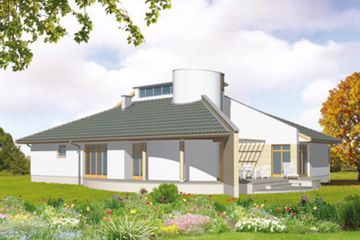  Projekt domu Zawilec (KSA1342) - projekt domu parterowego z poddaszem - Zdjęcie 3