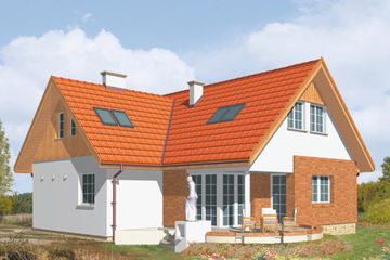  Projekt domu Prestiż (KSA1344) - projekt domu parterowego z poddaszem - Zdjęcie 1