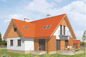  Projekt domu Rodeo (KSA1347) - projekt domu parterowego z poddaszem - Zdjęcie 1