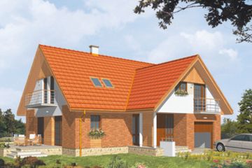  Projekt domu Rodeo (KSA1347) - projekt domu parterowego z poddaszem - Zdjęcie 2