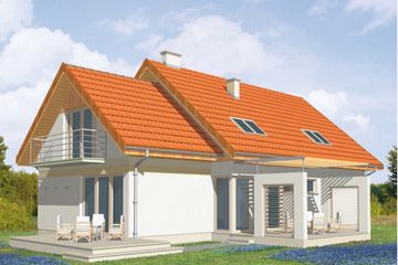  Projekt domu Avans (KSA1356) - projekt domu parterowego z poddaszem - Zdjęcie 1