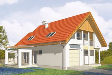  Projekt domu Avans (KSA1356) - projekt domu parterowego z poddaszem - Zdjęcie 2