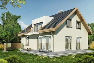  Projekt domu Adaś A (WRD1286) - projekt domu parterowego z poddaszem - Zdjęcie 3