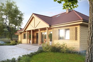  Projekt domu Borówka 4 bal (BSA2056) - projekt domu parterowego - Zdjęcie 2