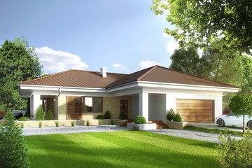  Projekt domu Aksamit 4 (BSA2057) - projekt domu parterowego - Zdjęcie 1