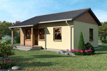  Projekt domu D20 - Kazimierz wersja drewniana (WAI1381) - projekt domu parterowego - Zdjęcie 1