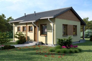  Projekt domu D20 - Kazimierz wersja drewniana (WAI1381) - projekt domu parterowego - Zdjęcie 2