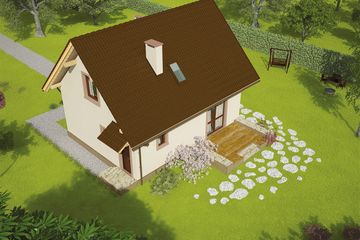  Projekt domu Celinka Mocca (WRC2558) - projekt domu parterowego z poddaszem - Zdjęcie 2