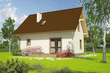  Projekt domu Celinka Mocca (WRC2558) - projekt domu parterowego z poddaszem - Zdjęcie 3