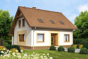  Projekt domu Tamarillo Bursztynowy (WOF1071) - projekt domu parterowego z poddaszem - Zdjęcie 1