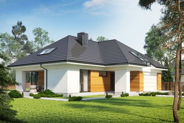  Projekt domu Olaf G2 (WRC2570) - projekt domu parterowego z poddaszem - Zdjęcie 4