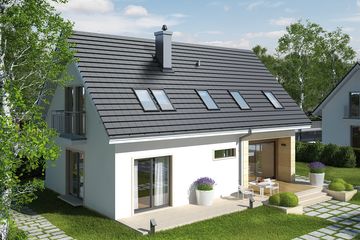  Projekt domu E2 II economic (wersja B) (WRC2572) - projekt domu parterowego z poddaszem - Zdjęcie 2