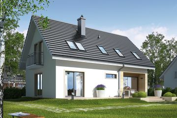  Projekt domu E2 II economic (wersja B) (WRC2572) - projekt domu parterowego z poddaszem - Zdjęcie 4