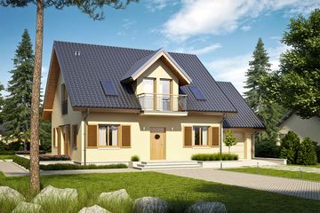  Projekt domu Marisa IV G1 energo (WRC2573) - projekt domu parterowego z poddaszem - Zdjęcie 1