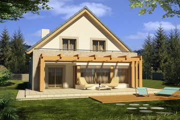  Projekt domu Andromeda A 2-garaże (WRD2034) - projekt domu parterowego z poddaszem - Zdjęcie 3