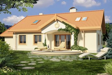  Projekt domu Sielanka 30st. A z powiększoną kotłownią, piwnicą, bez garażu (WRD1893) - projekt domu parterowego z poddaszem - Zdjęcie 3