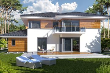  Projekt domu Boss wersja A - paliwo stałe (WRD2027) - projekt domu z pełnym piętrem - Zdjęcie 3