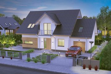  Projekt domu August PS (WRW1238) - projekt domu parterowego z poddaszem - Zdjęcie 1