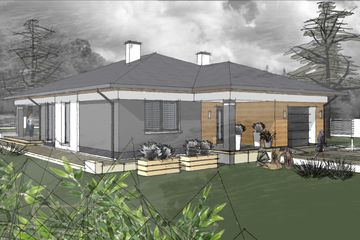  Projekt domu Bm 81 - Dom przy młynie (SLE1016) - projekt domu parterowego - Zdjęcie 4