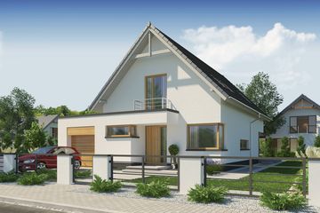  Projekt domu January PS (WRW1240) - projekt domu parterowego z poddaszem - Zdjęcie 2