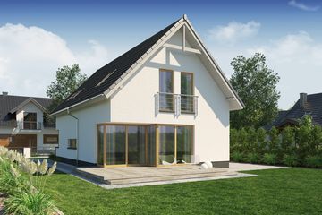  Projekt domu January PS (WRW1240) - projekt domu parterowego z poddaszem - Zdjęcie 3