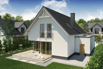  Projekt domu January PS (WRW1240) - projekt domu parterowego z poddaszem - Zdjęcie 4