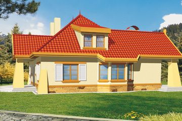  Projekt domu Telimena wersja B z podwójnym garażem (WRD1441) - projekt domu parterowego z poddaszem - Zdjęcie 3