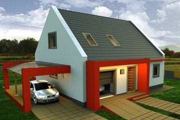  Projekt domu Vanessa A wiata (WRD1689) - projekt domu parterowego z poddaszem - Zdjęcie 3