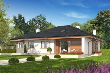  Projekt domu Franczi III G1 (wersja A) bianco economic (WRC2579) - projekt domu parterowego - Zdjęcie 2