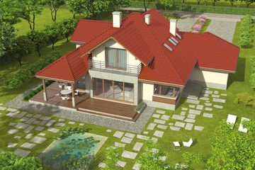  Projekt domu Naomi II G2 (WRC2583) - projekt domu parterowego z poddaszem - Zdjęcie 2