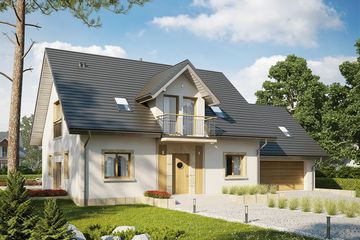  Projekt domu Amaranta II G2 energo (WRC2584) - projekt domu parterowego z poddaszem - Zdjęcie 2