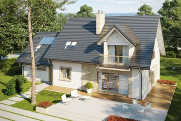  Projekt domu Amaranta II G2 energo (WRC2584) - projekt domu parterowego z poddaszem - Zdjęcie 3