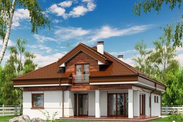  Projekt domu Mikołaj (WRX1069) - projekt domu parterowego z poddaszem - Zdjęcie 2