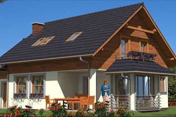  Projekt domu L-1 Dom tradycyjny (BBD1000) - projekt domu parterowego z poddaszem - Zdjęcie 3