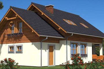  Projekt domu L-1 Dom tradycyjny (BBD1000) - projekt domu parterowego z poddaszem - Zdjęcie 4