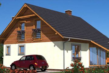  Projekt domu L-6 Dom tradycyjny (BBD1005) - projekt domu parterowego z poddaszem - Zdjęcie 3