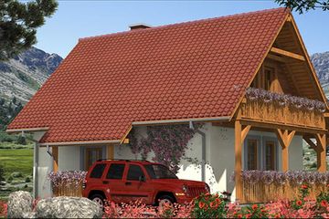  Projekt domu L-9 Dom tradycyjny (BBD1008) - projekt domu parterowego z poddaszem - Zdjęcie 4