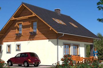  Projekt domu L-19 Dom tradycyjny (BBD1024) - projekt domu parterowego z poddaszem - Zdjęcie 4