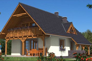  Projekt domu L-25 Dom tradycyjny (BBD1030) - projekt domu parterowego z poddaszem - Zdjęcie 3