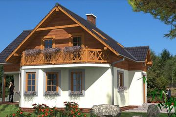  Projekt domu L-41 Dom szkieletowy (BBD1120) - projekt domu parterowego z poddaszem - Zdjęcie 3