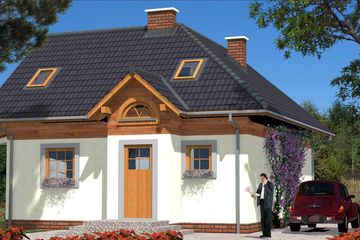  Projekt domu L-41 Dom szkieletowy (BBD1120) - projekt domu parterowego z poddaszem - Zdjęcie 4