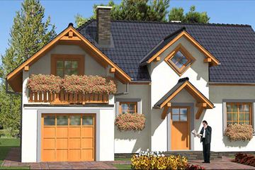  Projekt domu L-49 Dom tradycyjny (BBD1069) - projekt domu parterowego z poddaszem - Zdjęcie 3