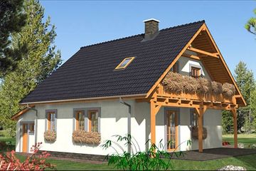  Projekt domu L-53 Dom tradycyjny (BBD1073) - projekt domu parterowego z poddaszem - Zdjęcie 3