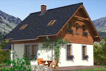  Projekt domu L-55 Dom tradycyjny (BBD1075) - projekt domu parterowego z poddaszem - Zdjęcie 3