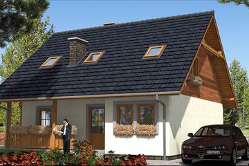  Projekt domu L-59 Dom szkieletowy (BBD1083) - projekt domu parterowego z poddaszem - Zdjęcie 3