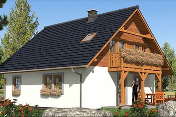  Projekt domu L-59 Dom szkieletowy (BBD1083) - projekt domu parterowego z poddaszem - Zdjęcie 4