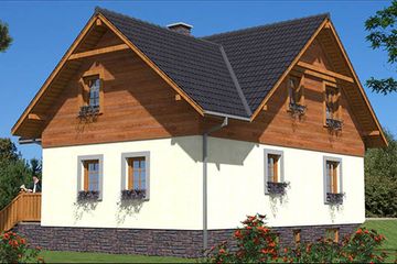  Projekt domu L-62 Dom tradycyjny (BBD1088) - projekt domu parterowego z poddaszem - Zdjęcie 3