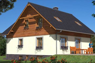  Projekt domu L-62 Dom tradycyjny (BBD1088) - projekt domu parterowego z poddaszem - Zdjęcie 4