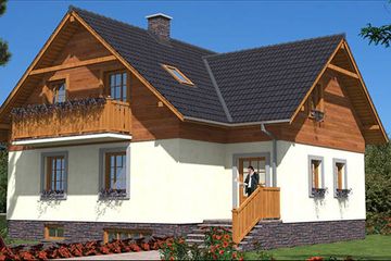  Projekt domu L-62 Dom tradycyjny (BBD1088) - projekt domu parterowego z poddaszem - Zdjęcie 5